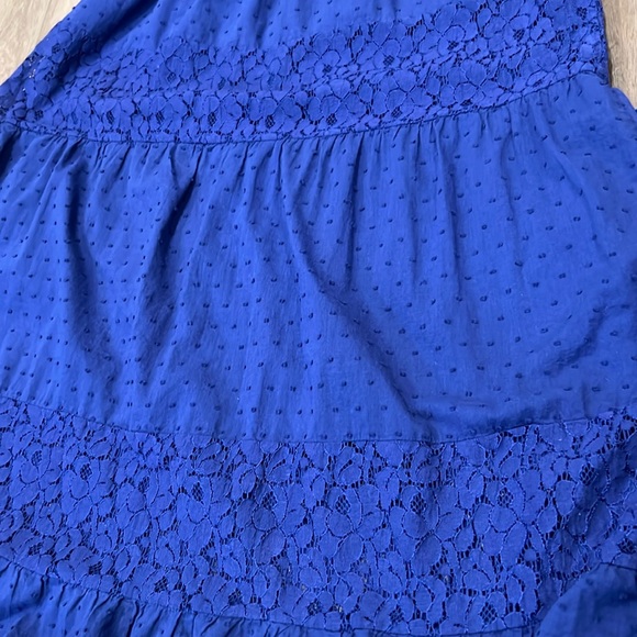 NWT Summer Boho Peasant Ruffle Stretchy Smocked & Lace Long Maxi Dress Milkmaid - Picture 10 of 16